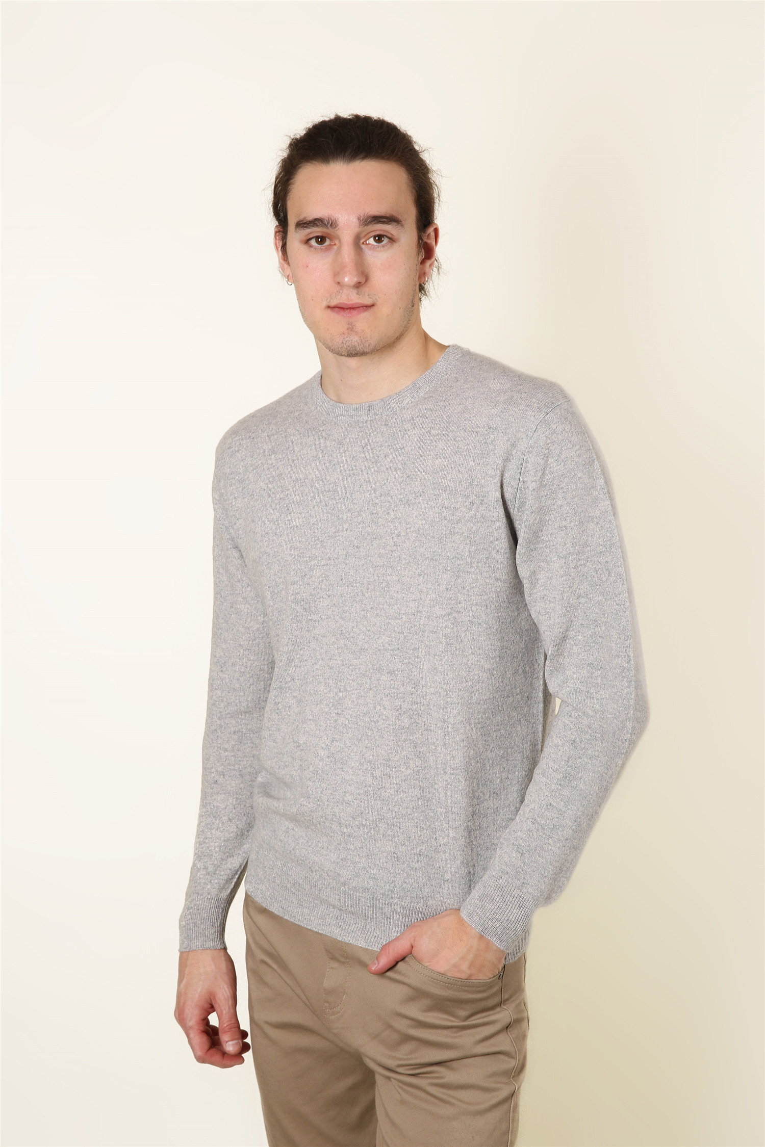 Men Cashmere Crew Neck Pullover 7GG