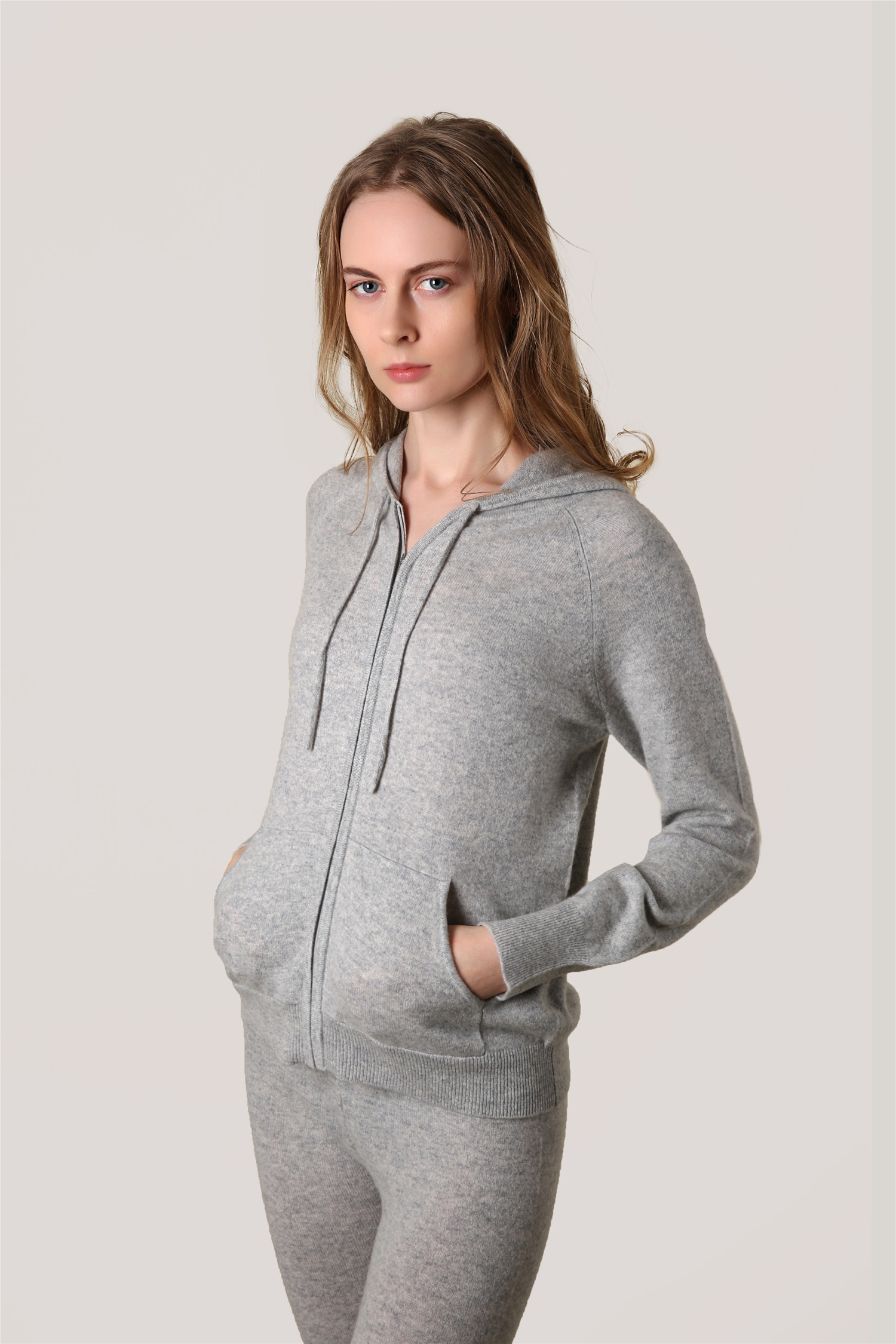 Ladies Hoodie Zip Cardigan 12GG