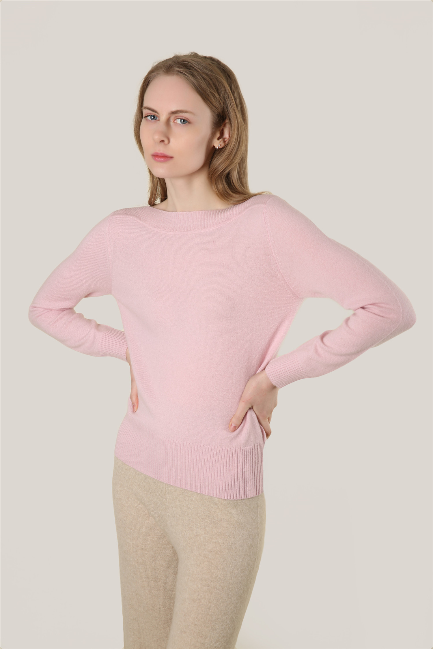 Women Boat Neck Pullover 12GG