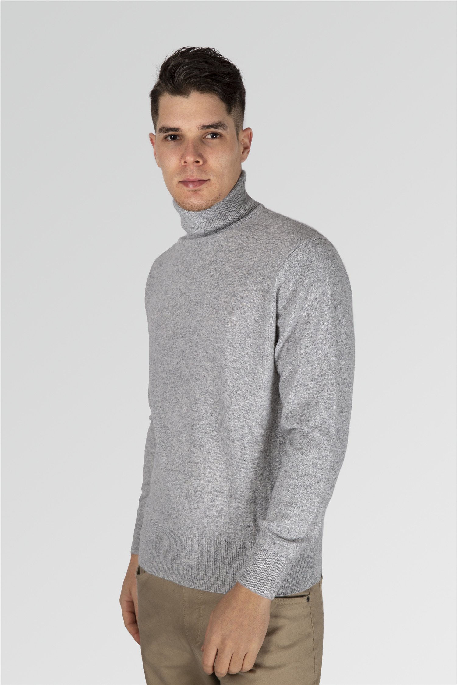 Men Cashmere Turtleneck Pullover 12GG