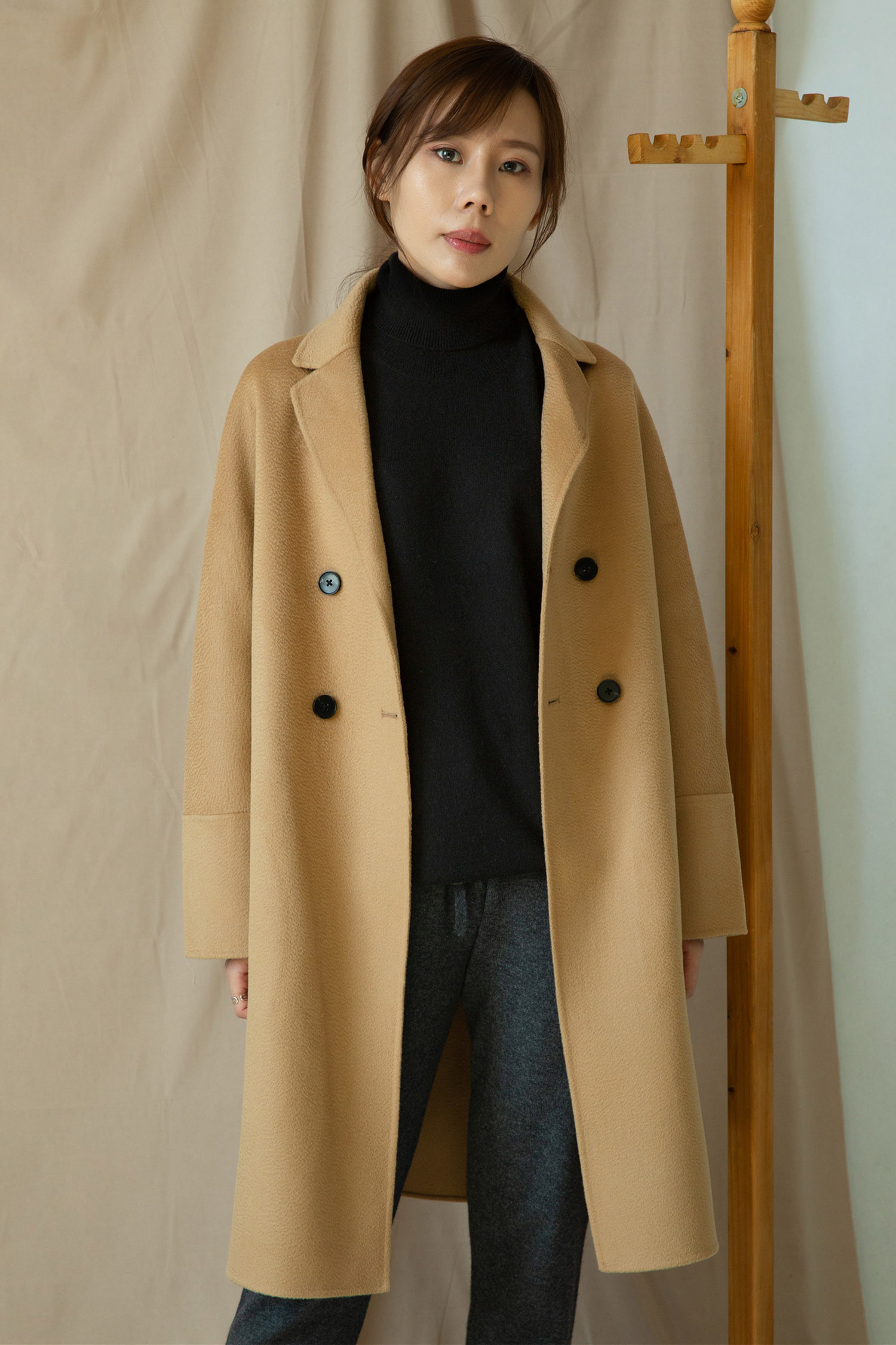 Mid Coat with Buttons