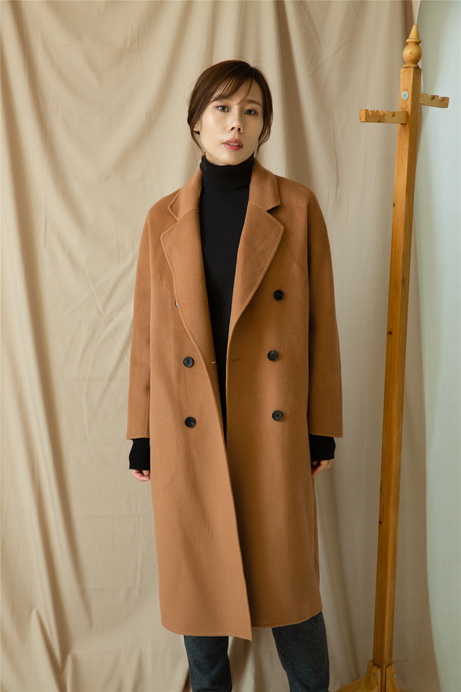 Button Coat with Belt