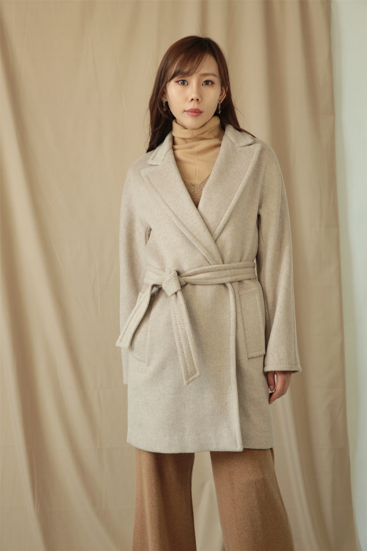 Short Coat with Belt