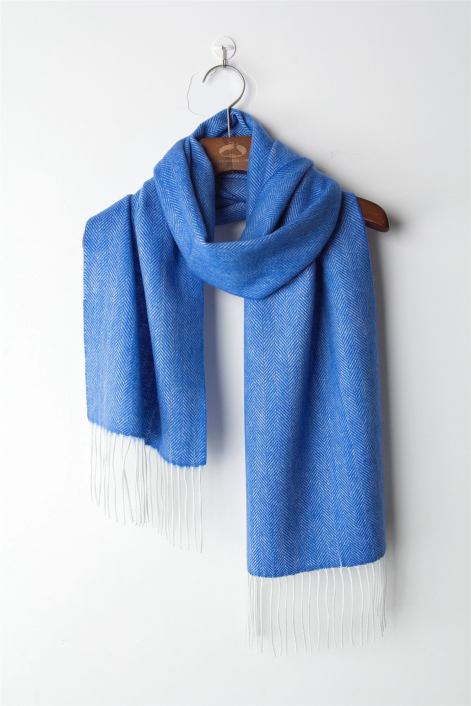 Herringbone Weft Warp Different Color Woven Scarf 30x164cm